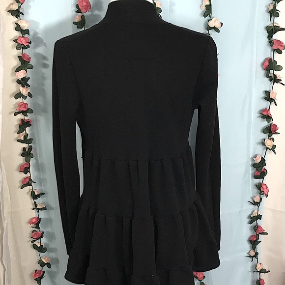 Anthropologie Black Open Front Sweater Cardigan Small - Picture 4 of 7